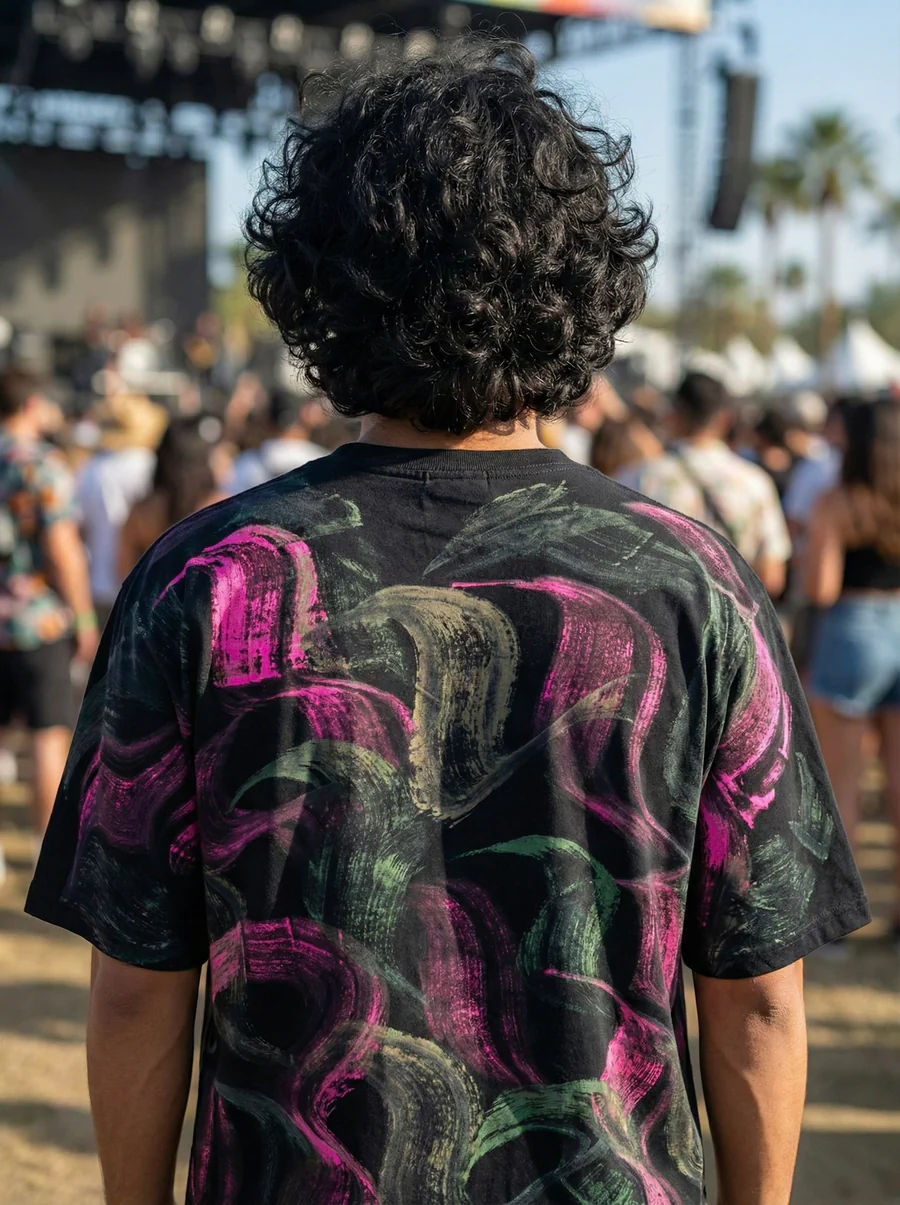 Aurora Drift Hand-Painted T-Shirt